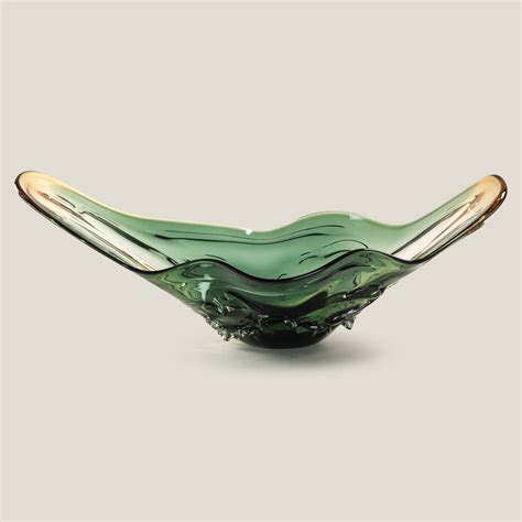 Buy Trinity Green & Amber Glass Decor Platter – Address Home