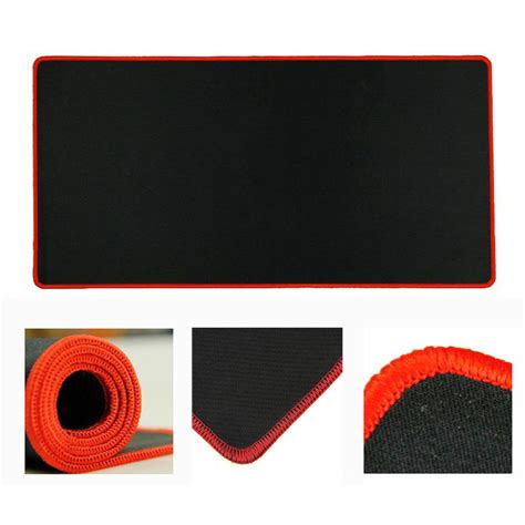 QBILong Red Black 60CM Length Rubber Large Mouse Pad Laptop Gamer ...