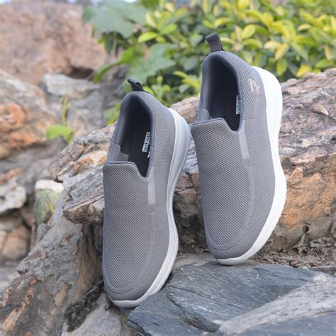 Buy Leap7x By Liberty Mens NEATHER-1E Dark Grey Sports Non Lacing Shoes