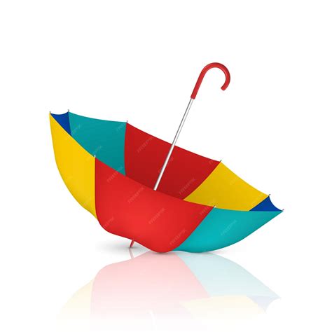 Premium Vector | Vector 3d realistic multicolored blank umbrella upside ...