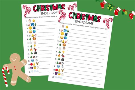 Christmas Emoji Game Printable For All Ages [Free Download] - Easy ...