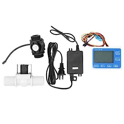 Buy Water Flow Control Meter LCD Display Controller, G1" Water Sensor ...