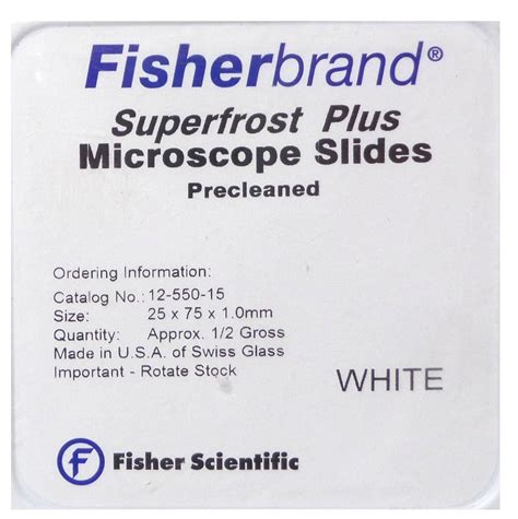 Fischer Scientific 12-550-15 Super frost Plus Microscope Slides, 1 ...