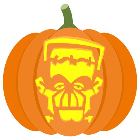 Frankenstein Pumpkin Template Free
