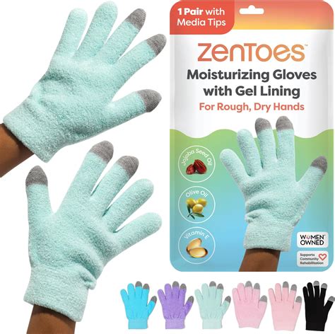 Amazon.com : ZenToes Moisturizing Gloves for Dry Hands, Gel Infused ...