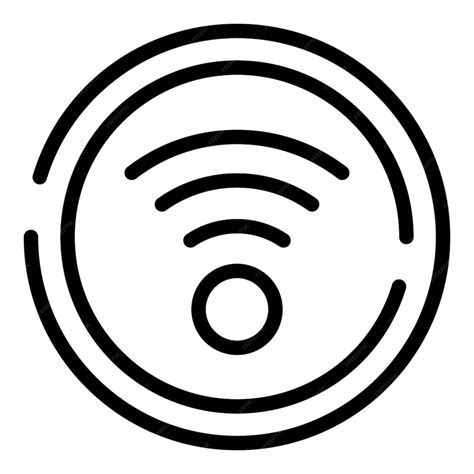 Symbol für barrierefreien WLAN-Punkt Umriss des Vektorsymbols für ...