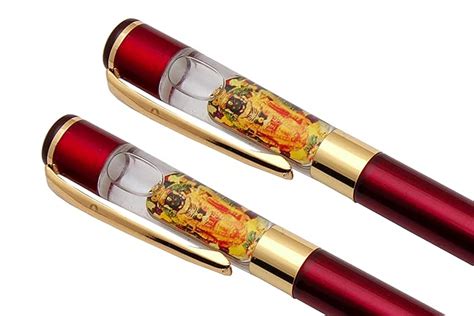 Ledos Set Of 2 Lord Ram Idol On The Cap & Jai Shree Ram Ballpoint Pen ...