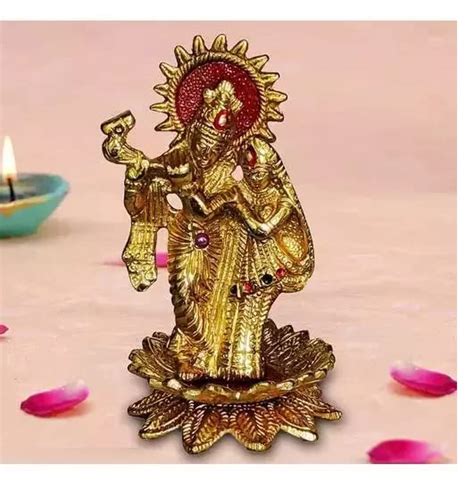 Buy HOMOM Metal Lord Radha Krishna Murti Statue Idol Showpiece Gift (8 ...