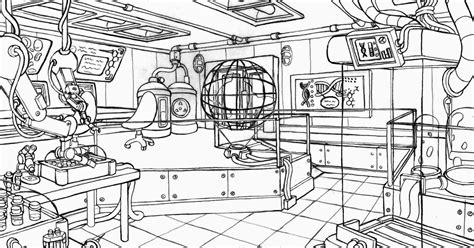 Science Lab Sketch at PaintingValley.com | Explore collection of ...