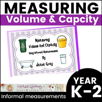Image result for Measuring Capacity Using Informal Units