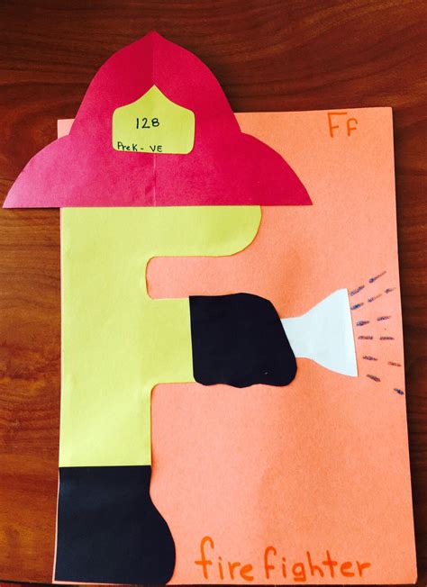 F is for Firefighter | Fire safety preschool crafts, Community helpers preschool crafts, School ...