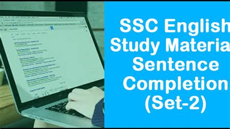 SSC English free questions: Sentence completion