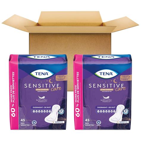 Tena Serenity Sensitive Extra Coverage Overnight Incontinence Pads 7 ...