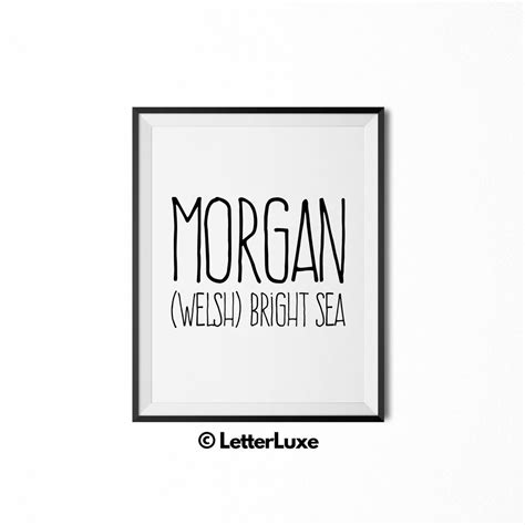 Morgan Name Art - Personalized Wall Picture – LetterLuxe