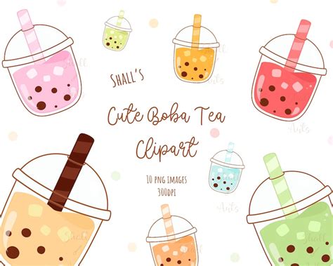 Buy Cute Boba Tea Clipart, Boba PNG, Cute Bubble Tea Clipart, Digital ...
