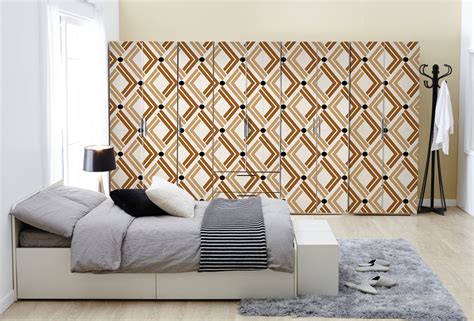 Brown Shaded Dimond Design Self Adhesive Sticker For Wardrobe ...