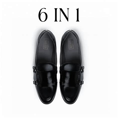Buy The 6-in-1 Croft Double Monk Premium Vegan Leather Shoes