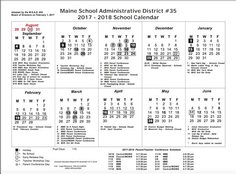 Msad 54 Calendar - Printable Calendars AT A GLANCE