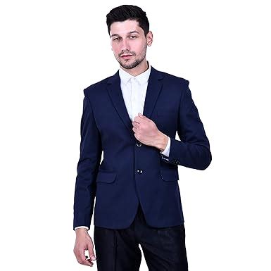 Buy Narvey Men's Polyester Viscose Blazer (Navy Blue, 38) at Amazon.in