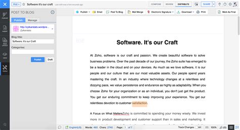 Zoho Writer Overview 的图像结果
