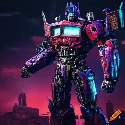 Latest version of optimus prime in robot form in black and white line ...