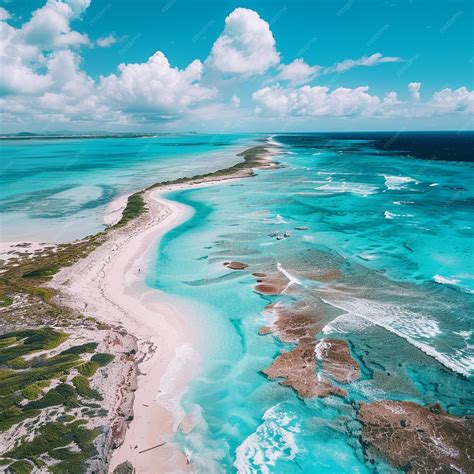 Premium Photo | Sandy Beach and Lagoon Aerial View Los Roques ...