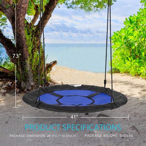 VIVOHOME 41 Inch 600 lbs Saucer Tree Swing for Kids Adults, Heavy Duty ...