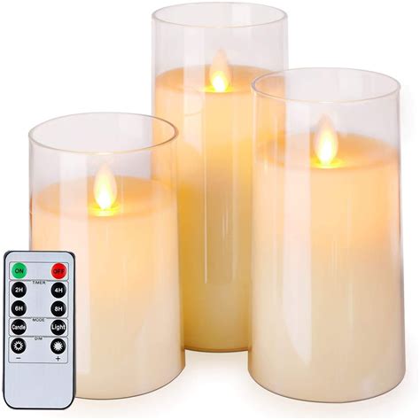Flameless Candles, Led Candles ,Battery Operated Electric Ivory Resin ...