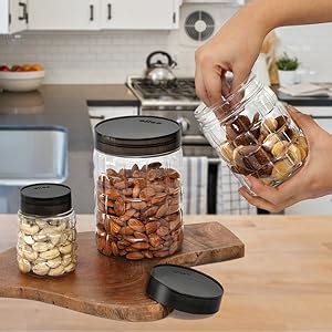 Buy CELLO Checkers PET Canister Set of 6 (650 ml), Transparent | Food ...