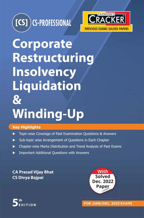 Buy Taxmann's CRACKER for Corporate Restructuring Insolvency ...