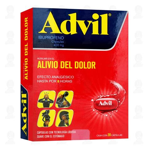 Advil Analgésico 400 mg, 20 Cápsulas.