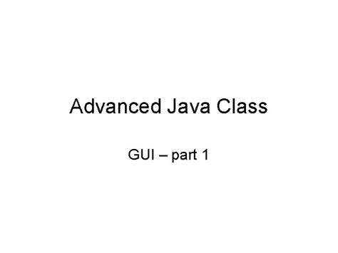 Advanced Java GUI 的图像结果