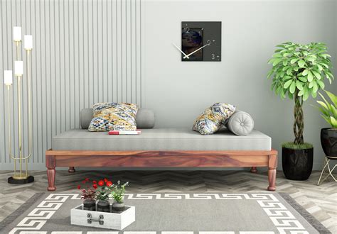 Buy Nora Diwan Bed (Teak Finish) Online at Best Price : Urbanwood