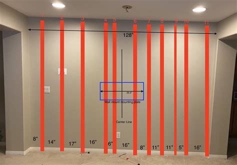 Space Between Wall Studs