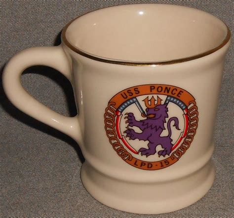 USN Mil-Art China Co USS PONCE LPD-15 10 oz Handled Mug | #4596494468