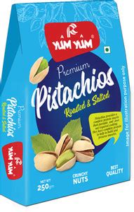 YUM YUM Roasted & Salted Pistachios 250g, Pista Dry Fruits - Price in ...