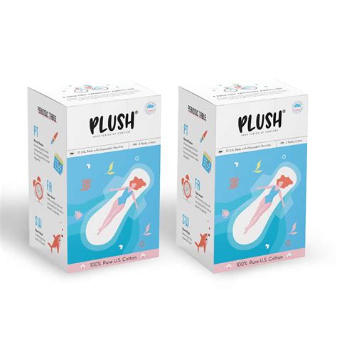Buy Plush Sanitary Pads for Women (10 Pads) (Pack of 2) Size-XXL with ...