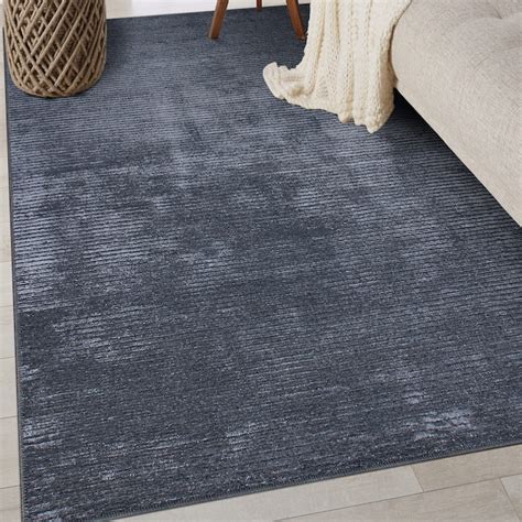 World Rug Gallery Somerville 10 X 14 (ft) Dark Gray Indoor Solid ...
