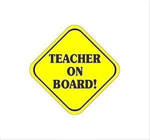 ARWY® car sticker Teacher On Board Sticker for Car Bumber Exterioe ...