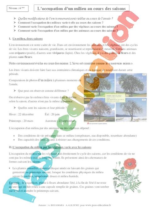 Image result for Programme SVT 6Eme