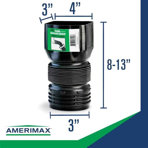 FLEX Drain 3 in. x 4 in. x 4 in. Copolymer Downspout | Ubuy India
