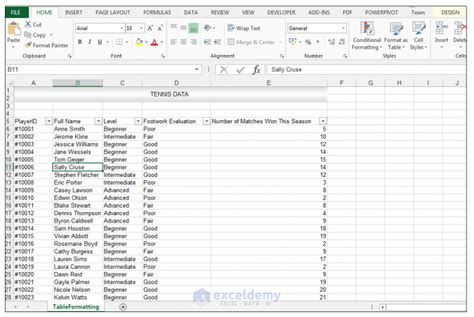 Image result for Good Looking Excel Table