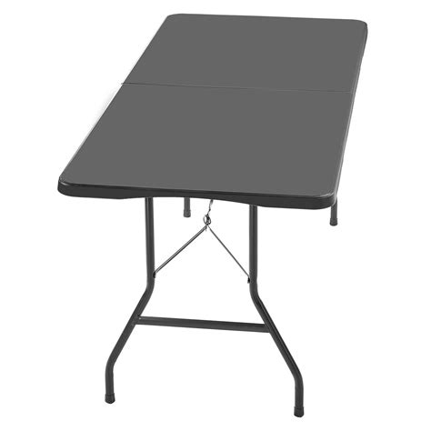 VEVOR Folding Table, 6 Ft Heavy Duty Portable Fold-in-Half Utility ...