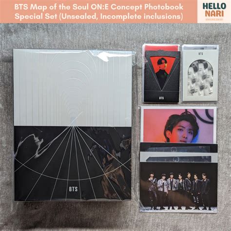 [UNSEALED] BTS Map of the Soul ON:E Concept Photobook Special Set (Incomplete inclusions ...