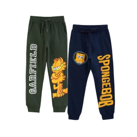 Buy Nap Chief Garfield & SpongeBob Joggers | 100% Cotton Regular Fit ...