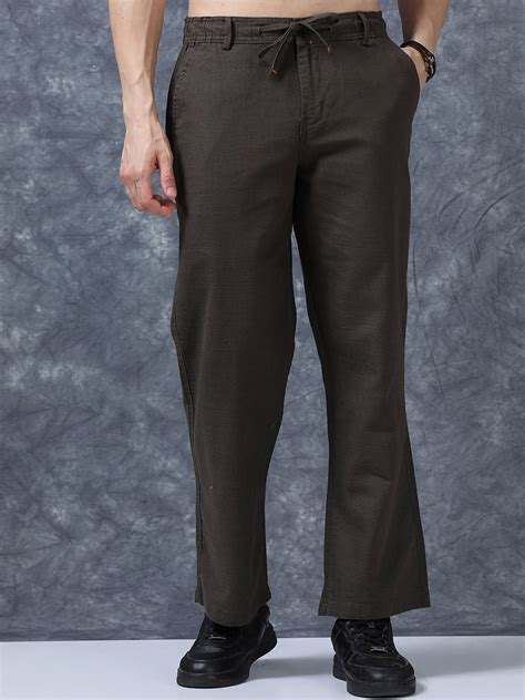 Buy The Roadster Lifestyle Co Linen Relaxed Fit Regular Trousers ...