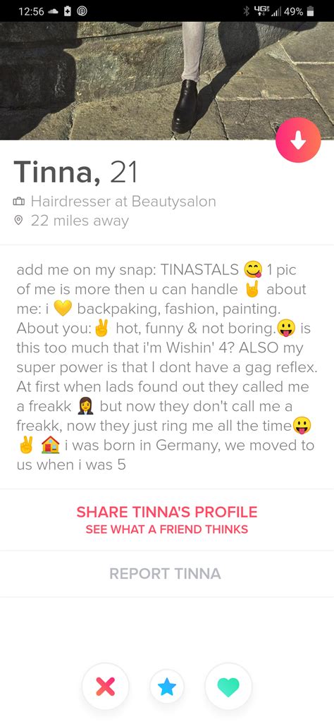 Ah, another no gag reflex : r/Tinder