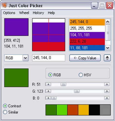 Bildergebnis für rgb color picker from image