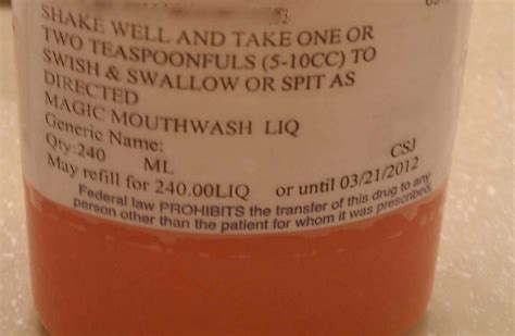 Magic Mouthwash Blm Dosing at Helen Hickman blog