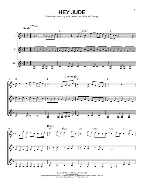 Hey Jude Guitar Tab by The Beatles (Guitar Tab – 83329)